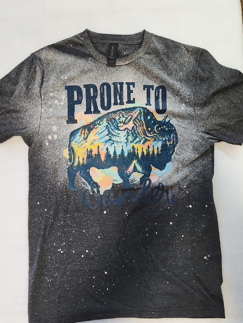 NWOT Womens Prone To Wander Graphic Tee - Charcoal S